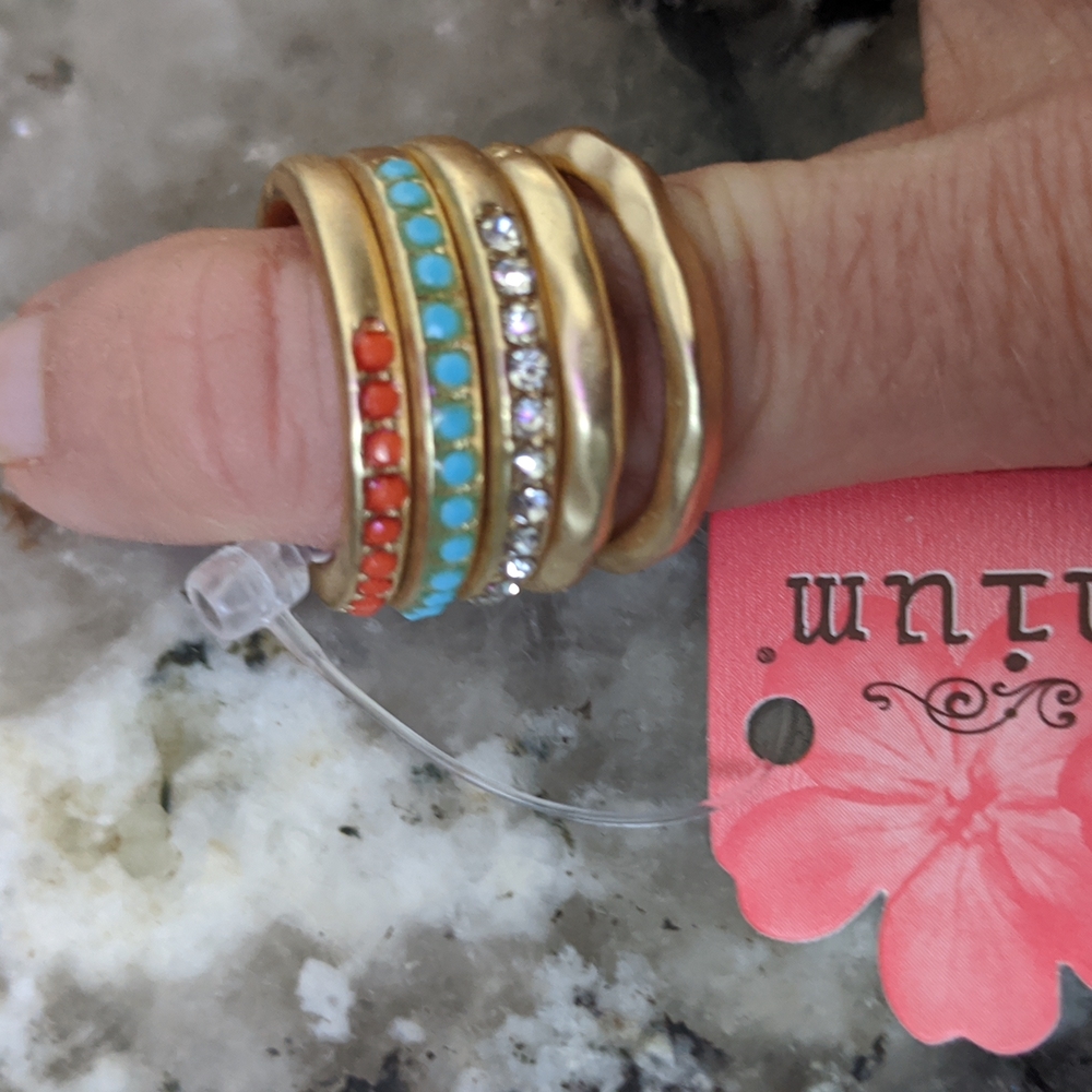 NWT Geranium stackable rings - Picture 3 of 4
